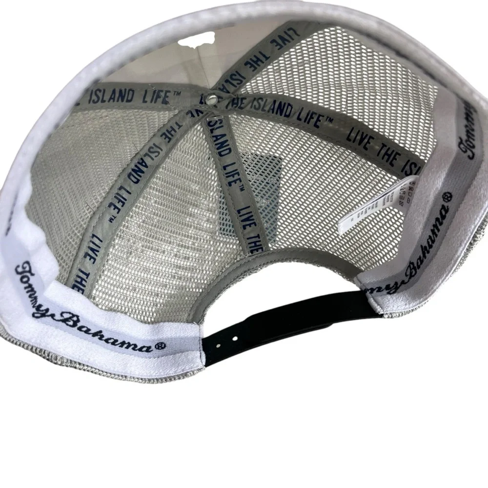 Tommy Bahama Men’s One Size, Cream Gray Marlin Adjustable Snap Back Baseball Hat - Picture 10 of 16